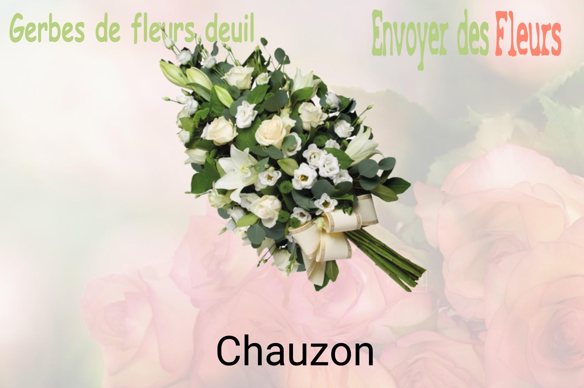 Gerbe de fleurs de deuil livrée à Chauzon